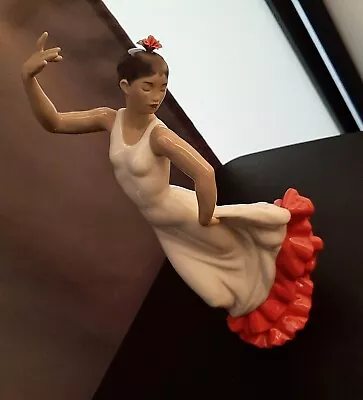 Nao By Lladro Flamenco Dancer In Red And White Dress NEW In Box • $155