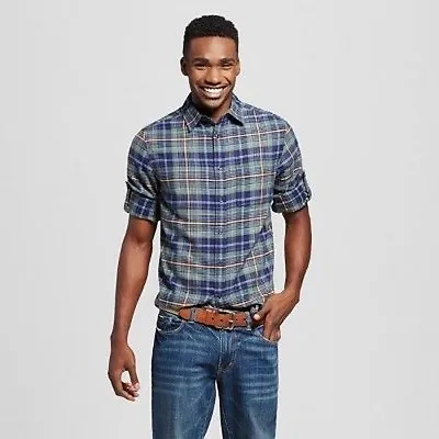 NEW Mossimo Supply Co Men's Button Down Plaid Shirt Green Small Retail $24.99 • $5.99