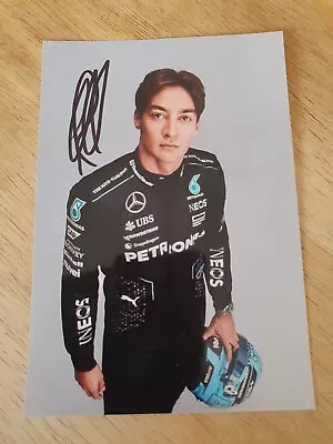 George Russell Mercedes F1 Driver Hand Signed Photo 6” X 4”. • $1.23