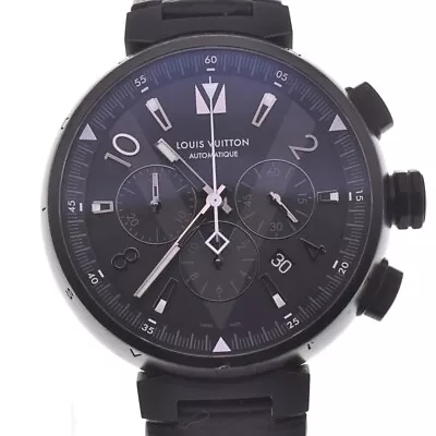 △ LOUIS VUITTON Tambour All Black Q1A62 Chronograph Automatic Men's C#128021 • $2507.40