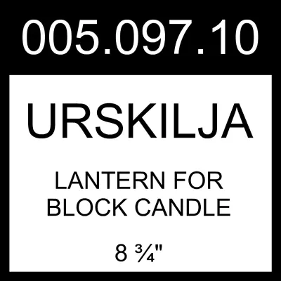 $58.99 • Buy IKEA URSKILJA Lantern For Block Candle Black  8 ¾  005.097.10