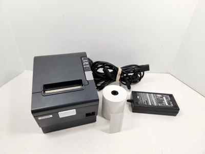 $100 • Buy Epson M129H TM-T88IV Thermal POS Receipt Printer Ethernet Printer W/Power Supply