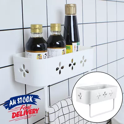 Kitchen Caddy Rack Bathroom Corner Tidy Wall Storage Basket Shower Suction Shelf • $12.59