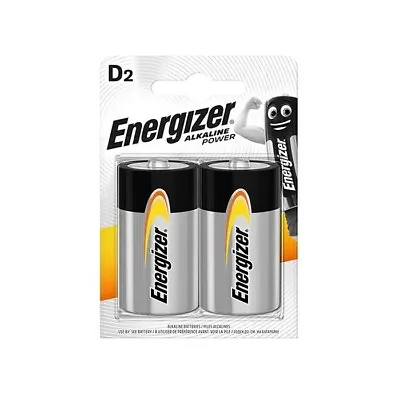 Energizer D Cell Battery Mono LR20 1.5V Alkaline Power E95 LR20 MN1300 Pack Of 2 • £5.99