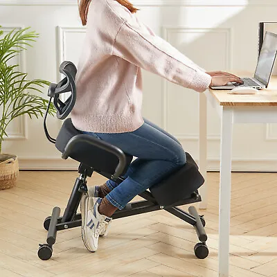 Ergonomic Kneeling Chair Posture Office Study Seat Mesh Back Support Stool UK • £74.95