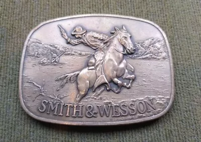 Vintage 1975 “ The Hostiles” Brass Smith And Wesson Belt Buckle • $25