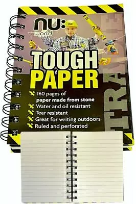 Nu: Stone A6 Oil & Waterproof Tough Notebook Waterproof Wiro Note Book-160 Pages • £3.59