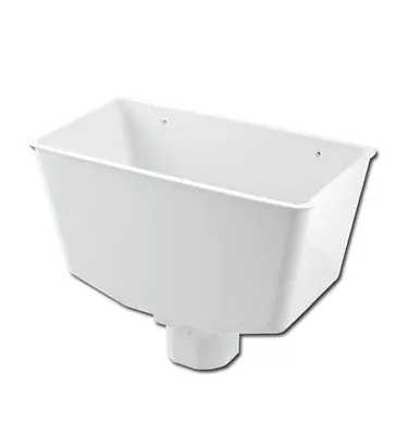 Rain Water Down Pipe Hopper White For 68mm Round 65mm Square Down Pipe • £11.99