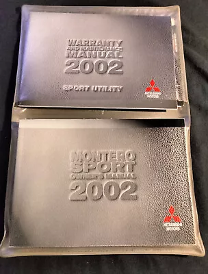 Mitsubishi Montero Sport 2002 Owner's Manual OEM All Books & Paperwork With Case • $50