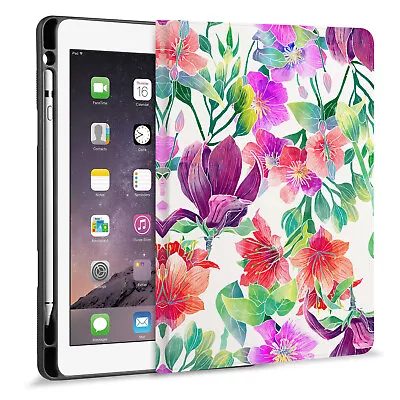 $24.99 • Buy FLOWER Folio Case Cover Pencil Holder For Apple IPad Air Pro 10.2 10.5 11 12.9