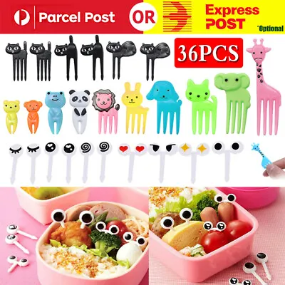 $8.45 • Buy 36 Pcs Mini Kids Animal Food Fruit Picks Forks Lunch Box Accessory Decor Tool √