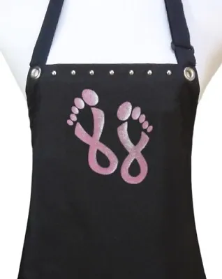 Nail Tech Manicurist Apron  PINK RIBBON FEET  Pedicure/Manicure Salon Waterproof • $28.75