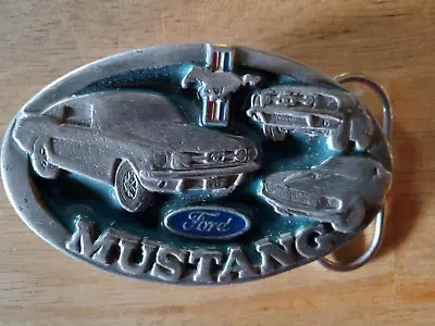 VINTAGE 1990 **FORD MUSTANG** COMMEMORATIVE CAR BELT BUCKLE Buckles Of America • $30