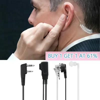 2Pin Security Earpiece Headset For Baofeng Motorola Kenwood Radio Walkie Talkie • £3.80