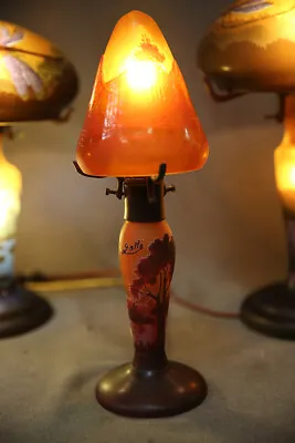 Early 20th Century Art Nouveau Galle Repro Colorful Table Lamp Mushroom  • £2412.84