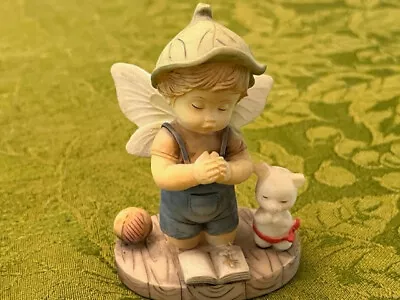 Montefiori Collection Figurine - Kneeling/Praying Little Boy Angel &Teddy Bear • $7