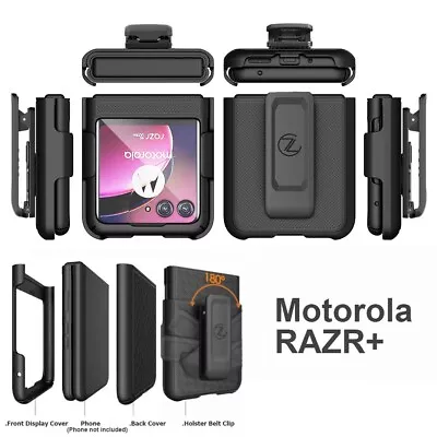 For Motorola RAZR+ PLUS (2023) Holster Case Strong Belt Clip Stand Slim Black • $13.99