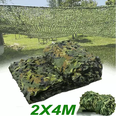 Heavy Duty Camouflage Net Camo Netting Hide Hunting Shooting Military Army Camp • £12.90