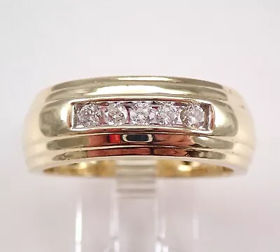 Mens Diamond Wedding Ring Anniversary Band Yellow Gold Size 10.25 • $995