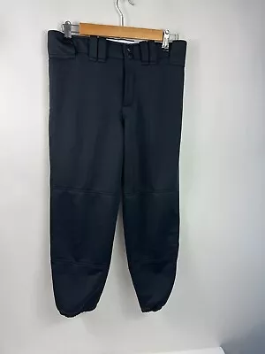 Mizuno Softball Pants Women's Sz S Black Back Pockets Belt Loops • $23.95