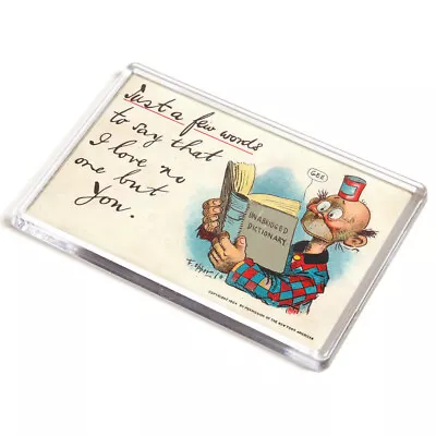 JUMBO MAGNET - Vintage Valentine - A Few Words To Say I Love No One But You • £4.99