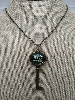 Vintage Chain Necklace With  221B  Key Pendant - 26  - Bronze Tone • $15.39