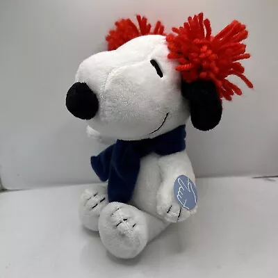 SNOOPY 9” Plush Dog Red Ear Muffs Musical Peanuts See Hear Video • $12