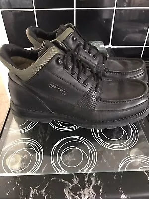 £3 • Buy Rockport XCS Black Leather Boots Hydro-Shield Size UK 10W