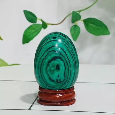 70g Man-made Malachite Crystal Egg Quartz Healing Energy Decoration • $15.90