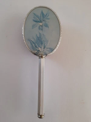 £8 • Buy Vintage Vanity Dressing Table Blue And Silver Coloured Brush.