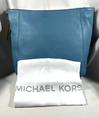 Nwt Retired Michael Kors Fulton Md Sky Blue Slouchy Shoulder Bag Purse Handbag • $225