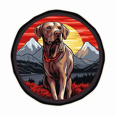 Chocolate Lab Patch Iron-on Applique Nature Badge Mountain Hiking Dog Canine K9  • $4.87