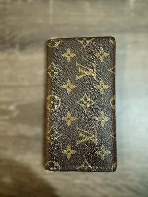 Vintage Louis Vuitton Brown Monogram Checkbook Cover • $99.99