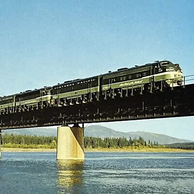 Vintage Northern Pacific Railway Vista-Dome Postcard Noxon Bridge MT Montana UNP • $4.65