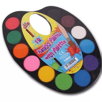 PAINT PALLET WITH PAINTS Large Artists Jumbo Kids Childrens Art Set Water Colour • £5.42