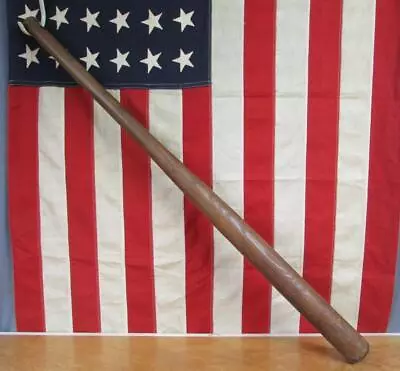 Vintage 1900s Antique Wood Baseball Bat Hand Turned Small Grip Knob 37  Homemade • $314.10