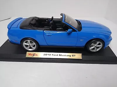 Maisto 1:18 Scale 2010 Ford  Mustang GT Diecast - Blue - Pre-owned • $24.99