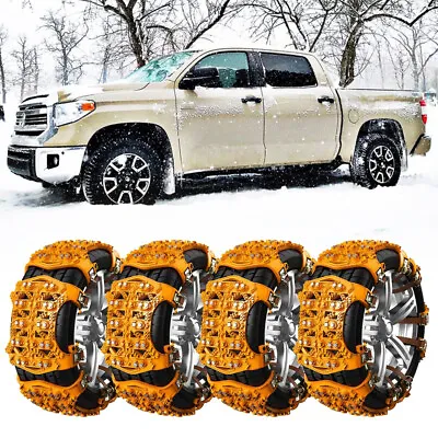 Pickup Truck Wheel Tire Snow Chains Anti-skid Emergency Chains For Toyota Tundra • $57.01