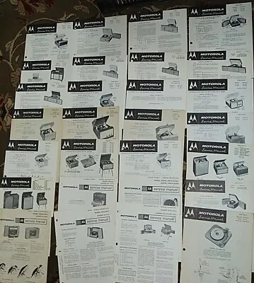 33 MOTOROLA OEM Service Manuals For RECORD CHANGERS PLAYERS Table Top • $80