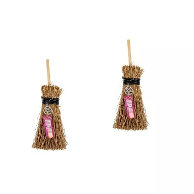  2 PCS Mini Car Jewelry Making Charms Witch's Broom Ornament • £11.58