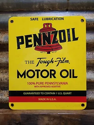 Vintage Pennzoil Porcelain Sign Truck Motor Oil Service Station Automobile Lube • $185.24