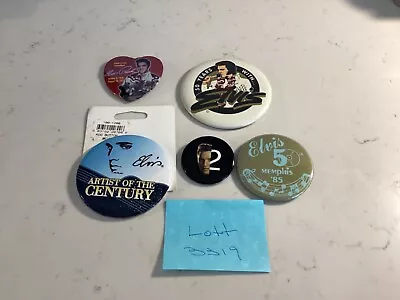 Vintage Collection Of (5) Authentic Elvis Presley Buttons Nr • $19.99