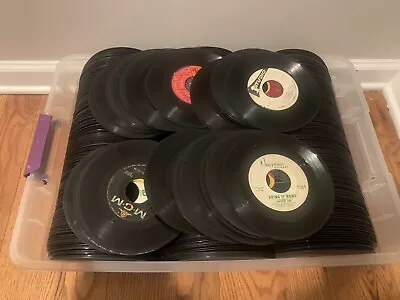 Bulk Lot Of 70 - 7  45 RPM Records For Decorating & Crafts Wide Variety & Genre • $23