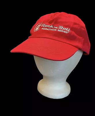 Rock 'n' Roll Marathon Series Running Adjustable Embroidered Hat Cap Red New! • $24.99