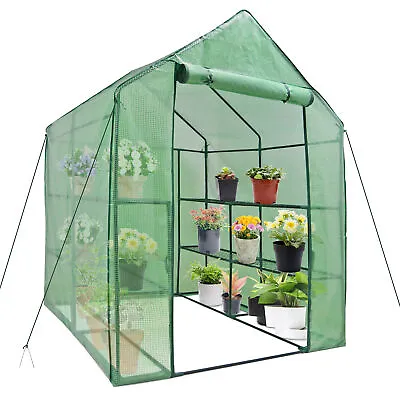 8 Shelves Greenhouse 3 Tiers Portable Mini Walk In Outdoor MINI Planter House  • $57.58