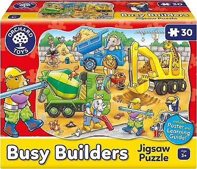 £12.99 • Buy Orchard Toys Busy Builders Puzzle 30 Pieces Teacher Tested Kids Fun Jigsaw Age 3