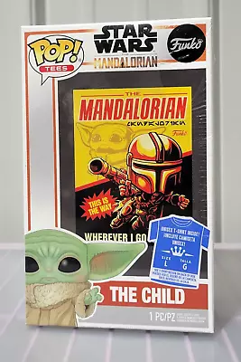 Funko Pop Tees Stars Wars The Mandalorian & The Child Gray SS Graphic SS Tee • $14.83