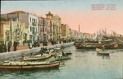 Greece. Salonica. The Quay (Istituto Poligrafico Alterocca No. 123) 1910s • £5.99