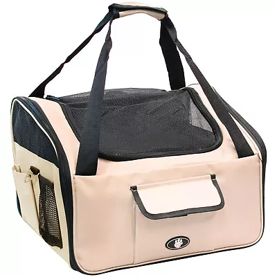 £17.99 • Buy Me & My Pets Cream Dog/Puppy/Cat Car Travel/Safety Seat Carry Crate/Carrier Bag