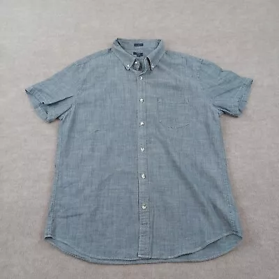 J Crew Shirt Mens Extra Large XL Blue Denim Chambray Slim Fit Button Up Casual • $19.99